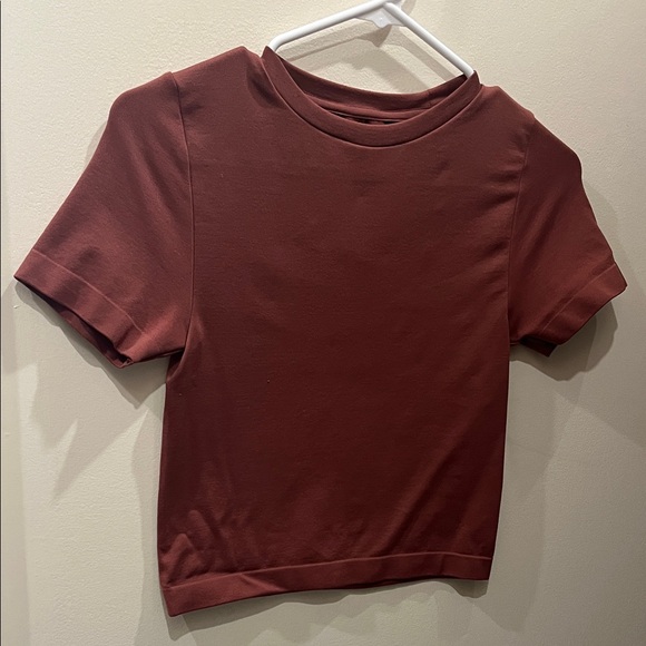 Target Tops - A NEW DAY seamless cropped shirt, brown, and white included
